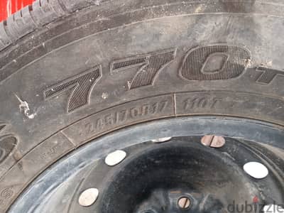 245 x 70 x 17  one tyre in excellent condition with rim for sale