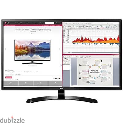 LG 32MA68HY-P 32-Inch FHD 1080p IPS Monitor with Display Port and HDMI