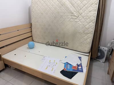 Bed with mattress