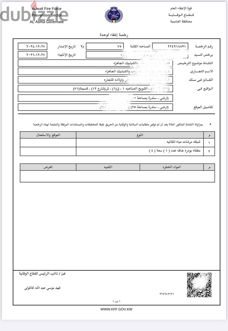 Issuing and renewing licenses for shops and buildings, the general fir 0