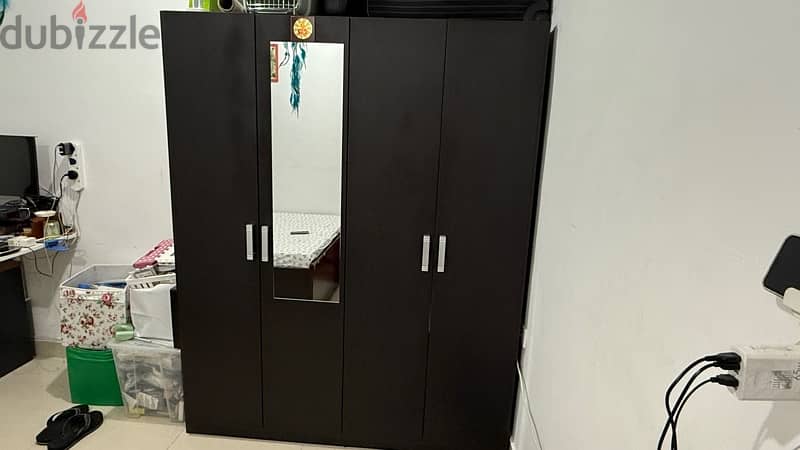 4 Door Wardrobe. Dark brown color bought from HomeCenter 2