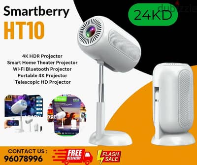 Smartbarry HT10 4K HDR Smart Projector | Wi-Fi