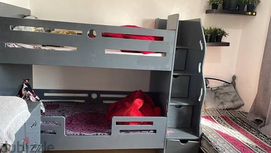 bunk bed and dressing table together for sale