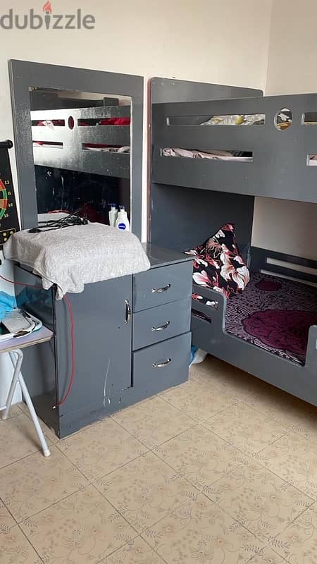 bunk bed and dressing table together for sale 1