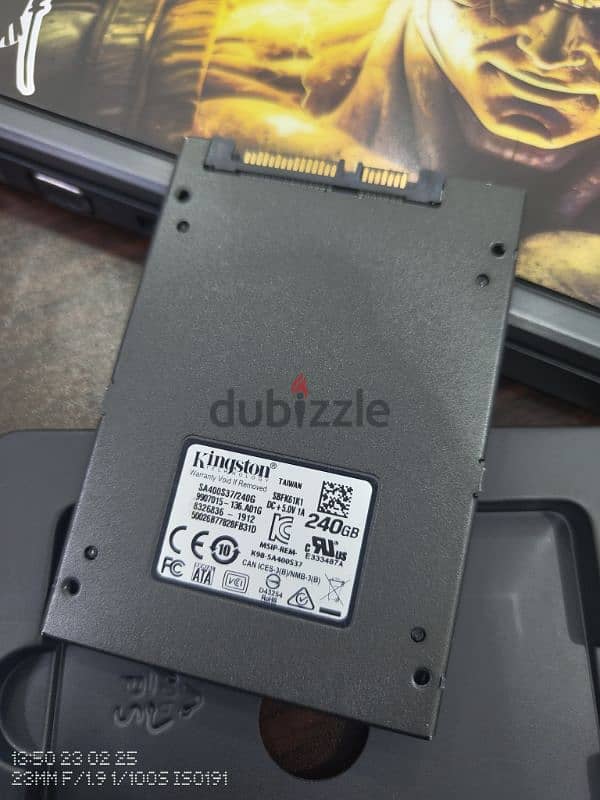 Kingston SSD storage 240gb original Taiwan Samsung DDR 3L 4gb Ram 1