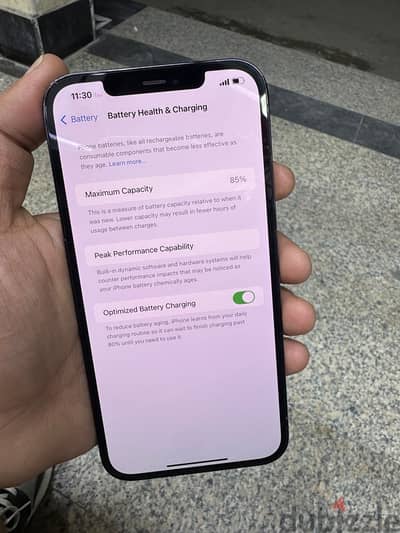 iPhone 12 Pro Max 256GB battery health 85