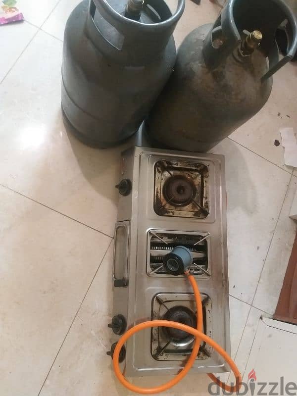 stove, pipe, hose, 2 cylinder working condition 1