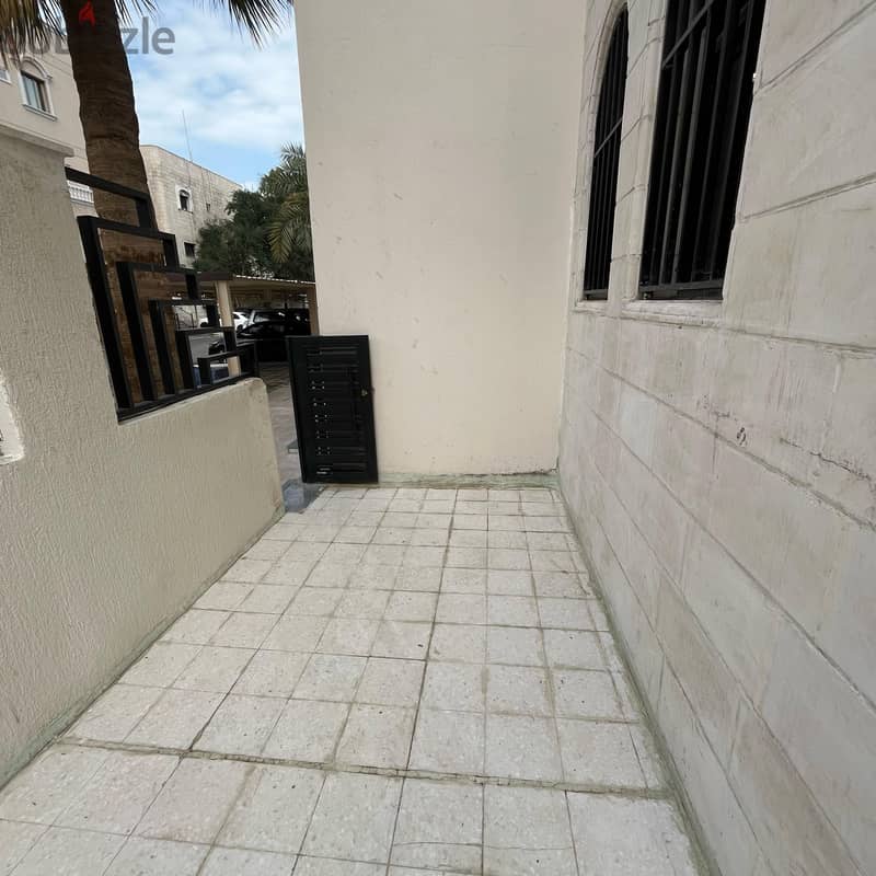 Apartment with private entrance and courtyard for rent in Salwa Block 8