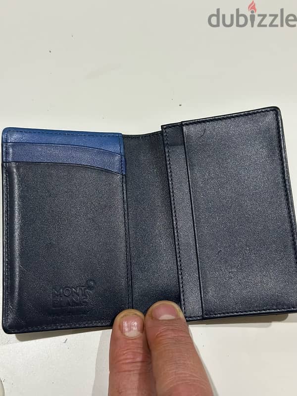 MONTBLANC card holder dark blue original 1