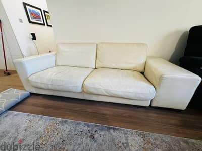 White L-Shaped Sofa