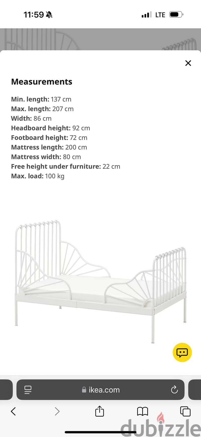 IKEA kids extendable bed 1