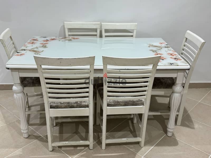 Less used Dinning table with 6 Seater for Sale 0