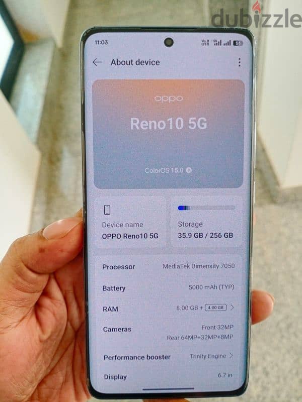 OPPO RENO 10 5G 256 GB ONLY MOBILE 7