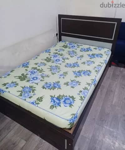 Double bed with mattress