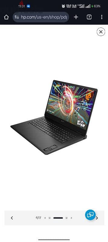 HP OMEN 17, 17.3" QHD 240Hz, RTX 4070, Ryzen 7 8845HS,1TB SSD,16GB RAM 1