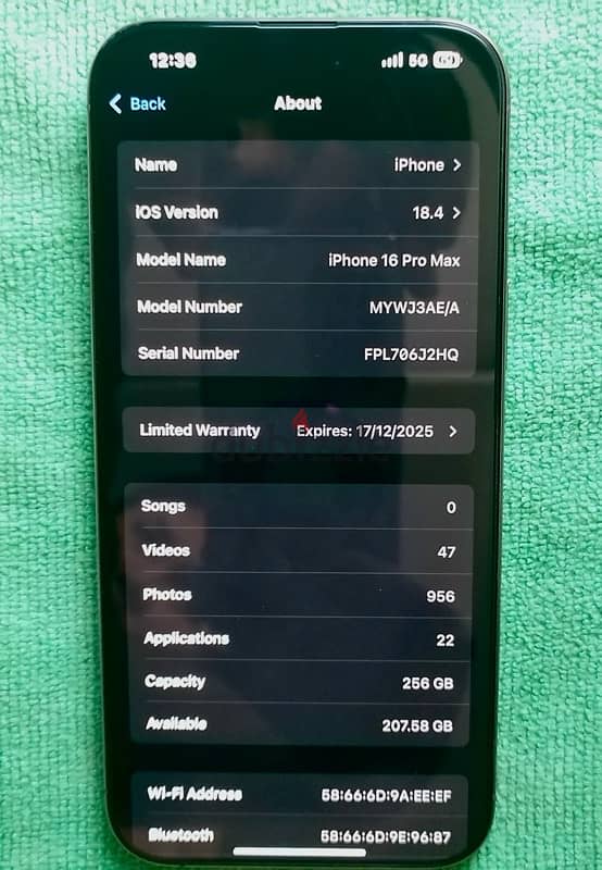 IPHONE 16 PROMAX 256 GB 2