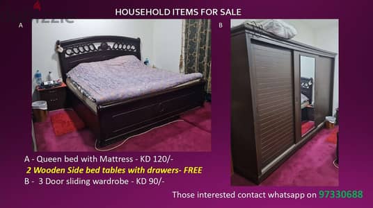 HOUSEHOLD ITEMS FOR SALE