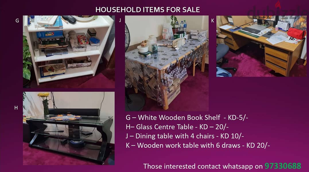 HOUSEHOLD ITEMS FOR SALE 2