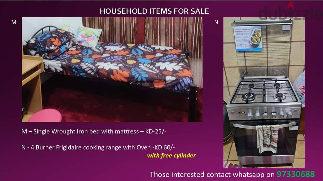 HOUSEHOLD ITEMS FOR SALE 4