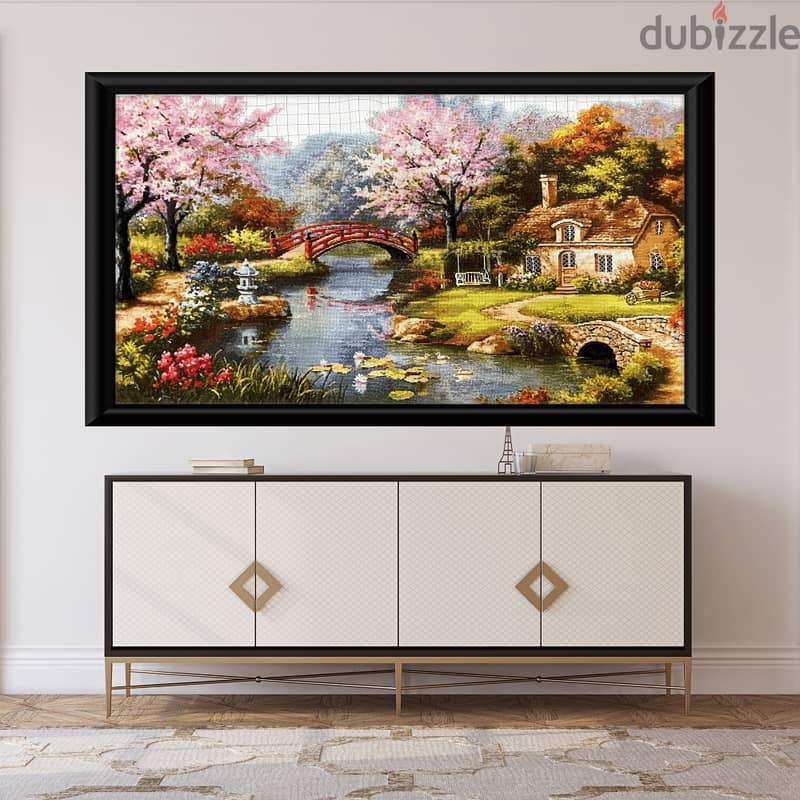 Large Cross Stitch | Chinese Garden Design | Cross Stitch Art 3