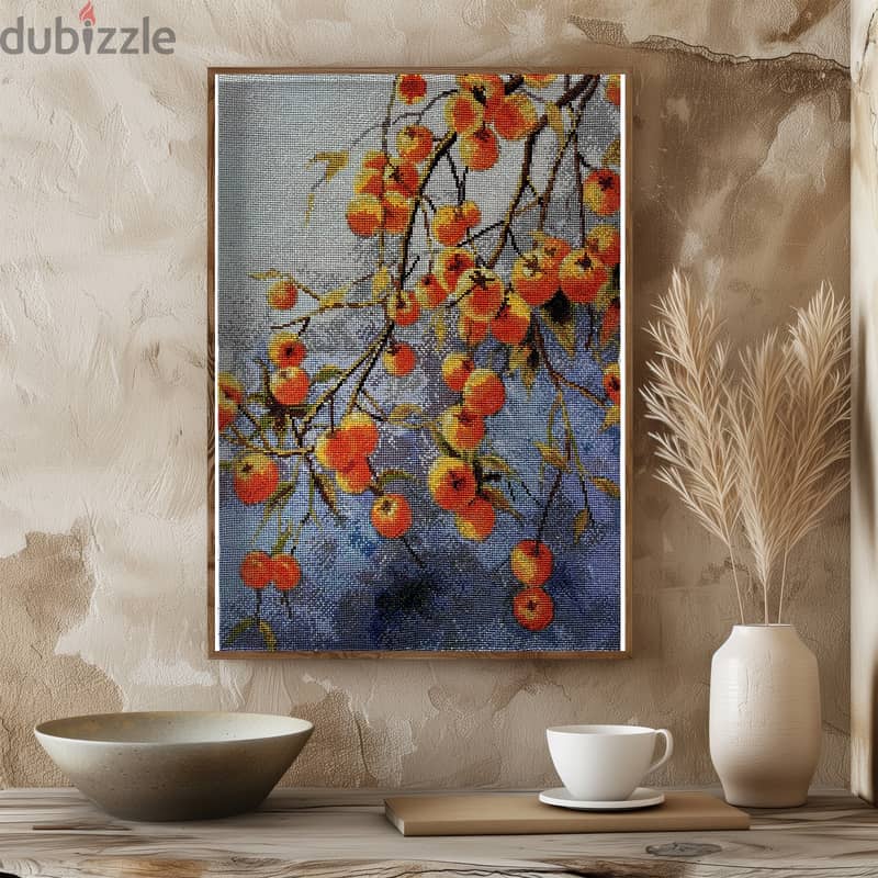 Handmade Finished Cross Stitch Fruit Art | Cross Stitch Art 3