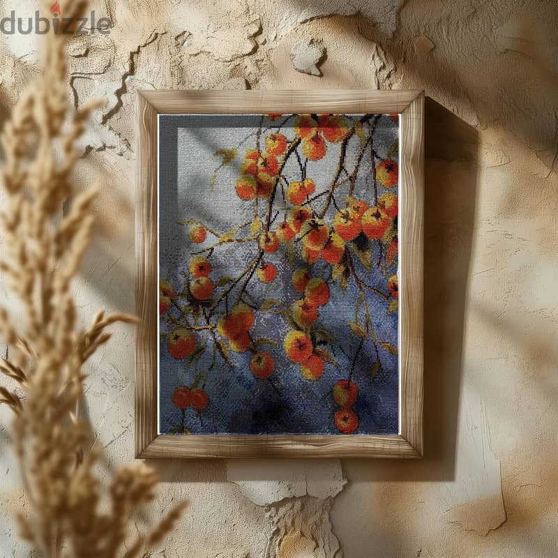 Handmade Finished Cross Stitch Fruit Art | Cross Stitch Art 4