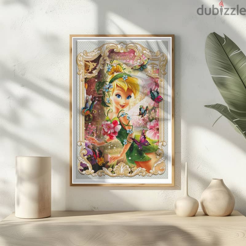 Handmade Cross Stitch Tinker Bell Art | Enchanted Fairy Design 4