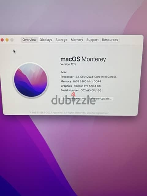 MacOS Monterey, version 12.5 (bought brand new and rarely use) 1