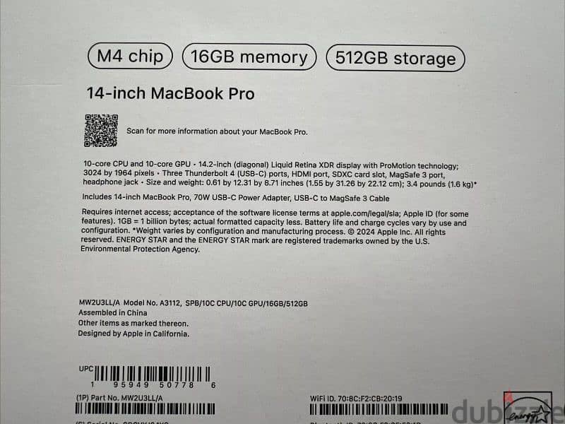 New 2024 Apple MacBook Pro 14" M4 Chip 16GB RAM 512GB SSD SEALED 1