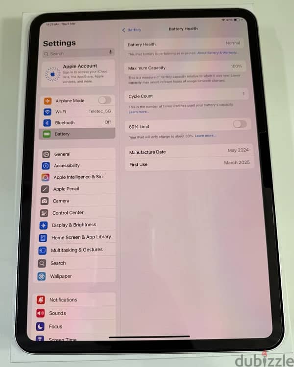 Apple iPad Pro 11”M4 1TB Wifi + 16 GB RAM Silver 2 days Used Only ! 7