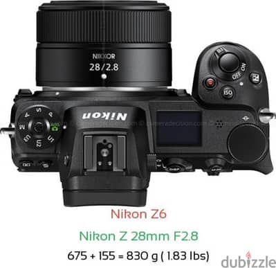 Nikon Z6+Nikon Z 28mm f2.8g lens 280KD