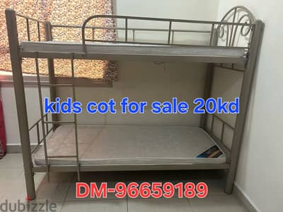 Childrens bunk cot with mattress