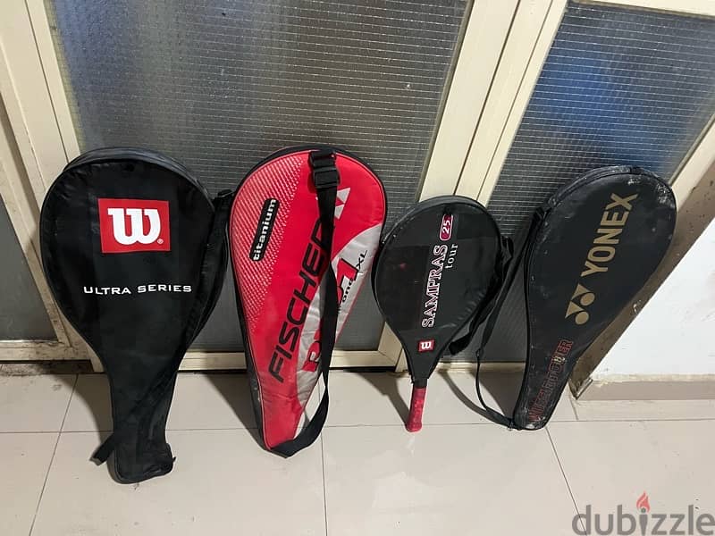 tennis rackets branded 4 pcs with the covers 1