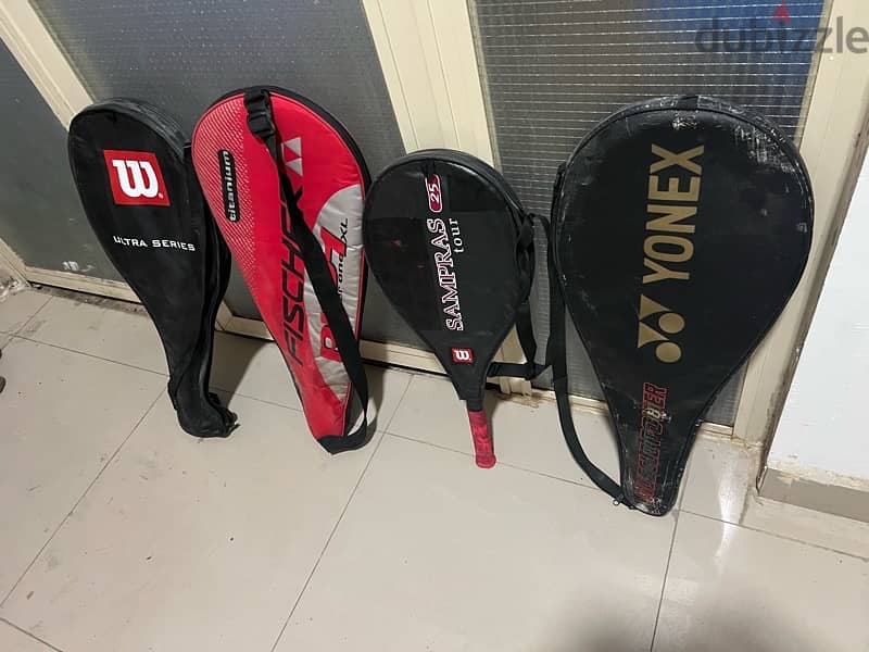 tennis rackets branded 4 pcs with the covers 4