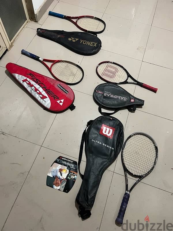 tennis rackets branded 4 pcs with the covers 8