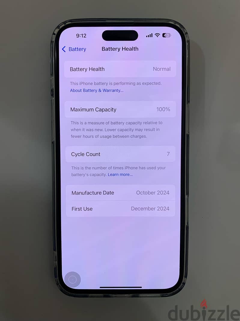 Iphone 16 Plus 256GB 100% battery&7cycle-count | ايفون 16 بلس 256 جيجا 0