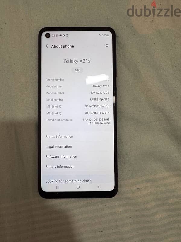 I am selling samsung A21s 0