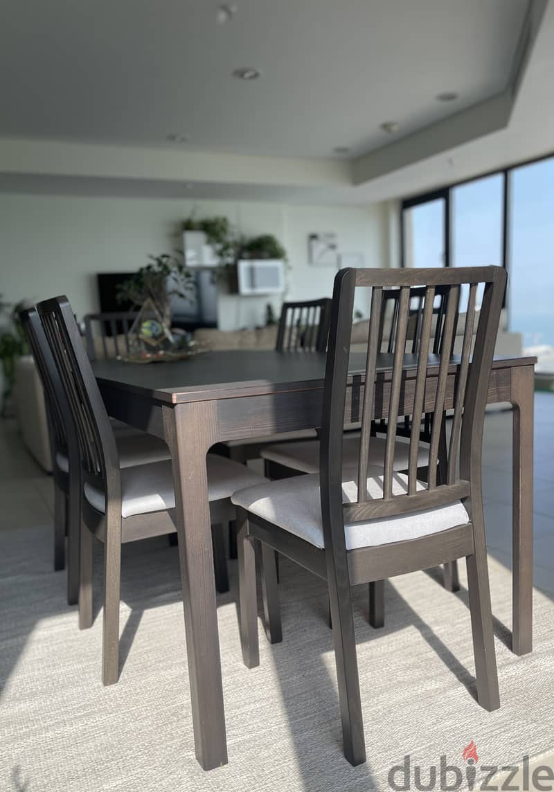 Dinning table with 8 chairs 4