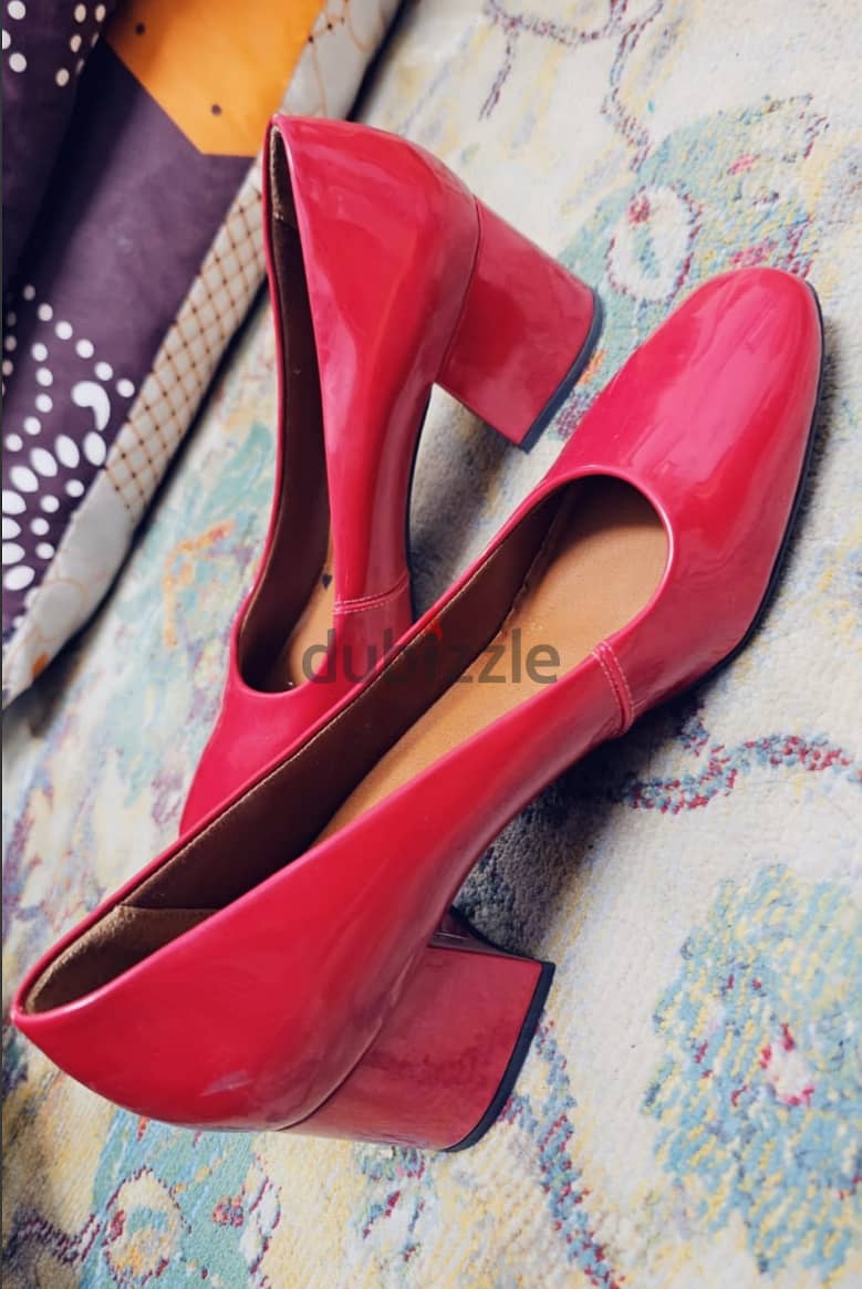 Carla Martini Red Heeled Pumps - Size 37 1