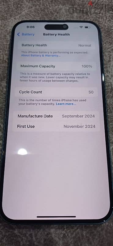 iphone 16 plus 256gb battery 100% one month used like a new 2