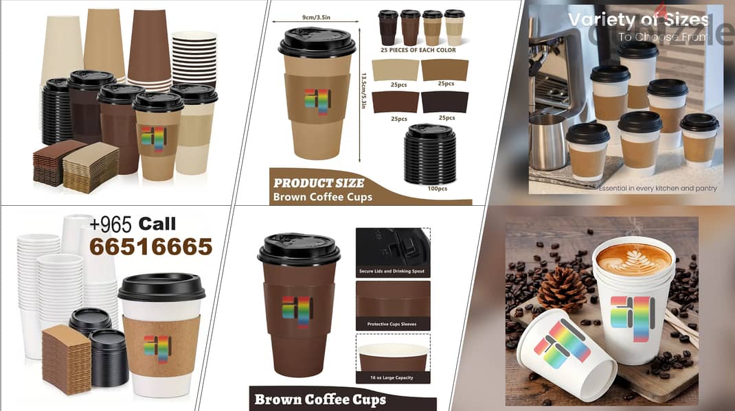 Paper Food Tray Coffee Cups, Cake boxes, Food buckets 6