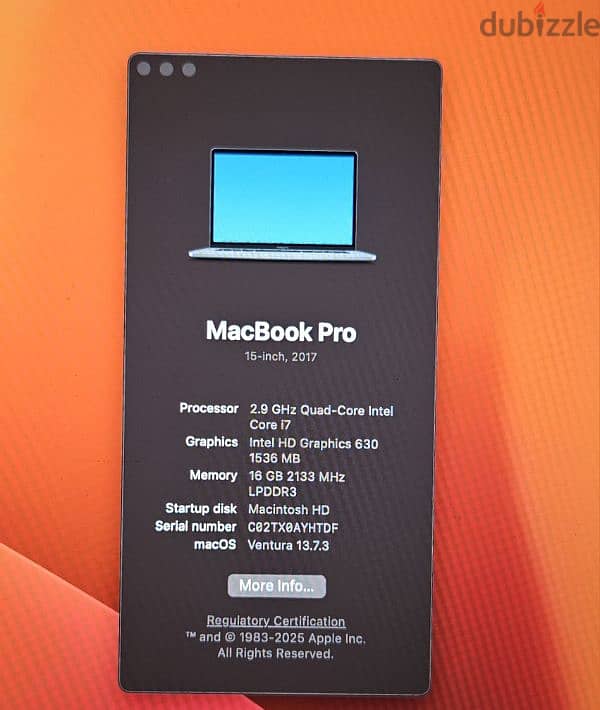 Apple Macbook Pro i7 - 15 Inch 3