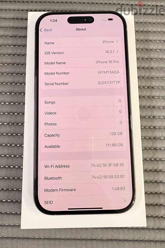 iPhone 16 Pro 5G 128 GB Natural titanium Used ! 6