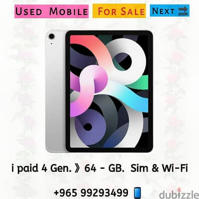 ipaid Air 4th generation.  Sim n Wi-Fi. . . . 64 gb