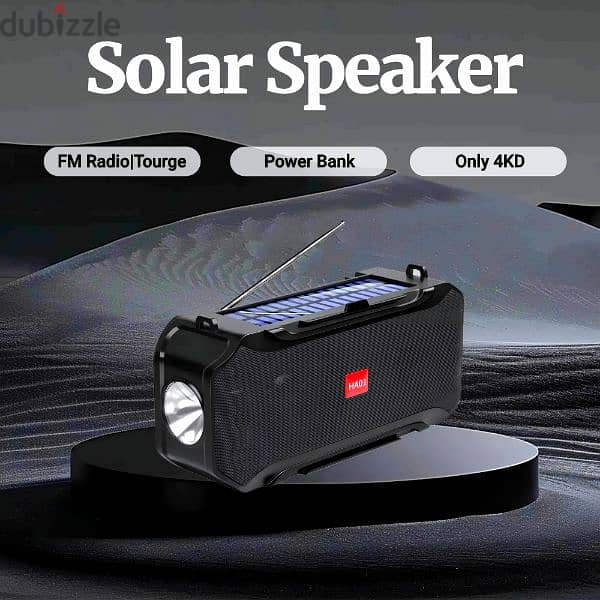 Solar-Powered Speaker with FM Radio 0