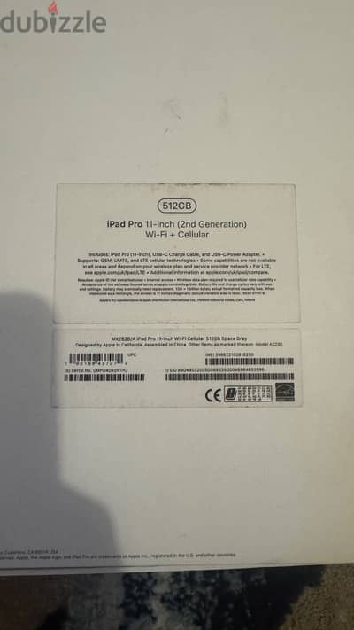 IPad pro 11 inches 512 gb wifi cellular