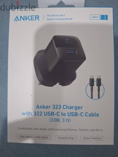 Anker Type C Charger with cabke. 33 w. BRAND NEW