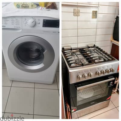 Cooking range and washing machine on Sale