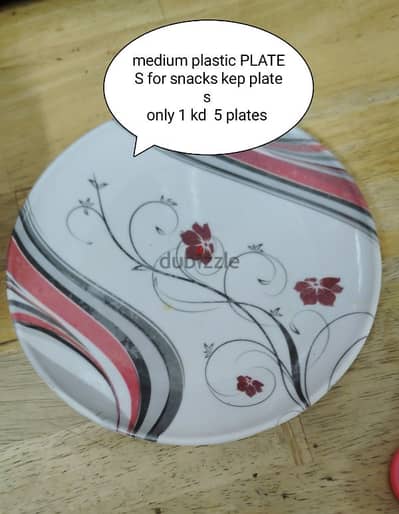 unbreakable plastic PLATES 5 piece