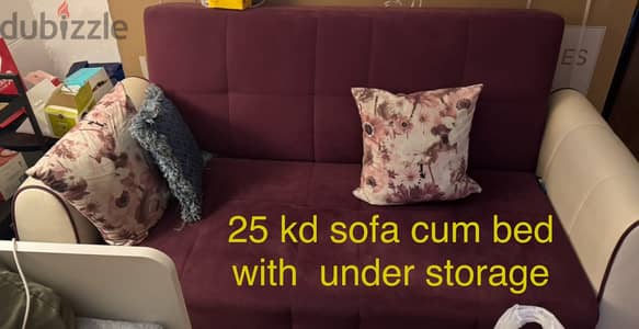 Sofa cum bed for sale decent condition with additional storage